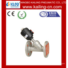 High quality low price Plastic Head Flange Pneumatic Angle Seat Valve